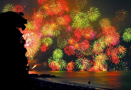 熊野大花火  オフィシャル Ｔシャツ　ブラック（XLサイズ）【mrm0144-4】