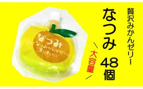 果肉入り 贅沢 みかんゼリー なつみ 48個 化粧箱なし ご家庭用【kmkn0071】