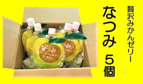 濃厚 果肉たっぷり みかんゼリー 「なつみ」 5個 おやつ デザート スイーツ【kmkn0140】