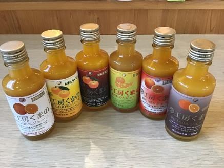 みかんジュース専門店「夢工房くまの」6種飲み比べ☆みかんジュースミニ180ml×6本 化粧箱なし みかん 100% オレンジジュース ご自宅用 三重県 熊野市【kmkn0180】