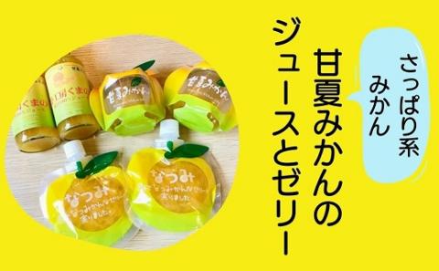 さっぱり系みかん！甘いのが苦手な方にオススメ☆甘夏みかんのジュースとゼリー オレンジジュース みかんゼリー 【kmkn0201】