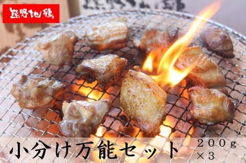 地鶏 鶏肉 カット不要 熊野地鶏 小分け 万能セット 600㎏(200g×3) 肉 鶏肉 鳥肉 とり肉 地鶏 焼き鳥 焼鳥 炭火焼鳥 炭火焼き 鍋 お鍋 惣菜 おかず 小分けパック 国産 名古屋コーチン 伊勢赤どり 三重県 熊野市【frsn0001】