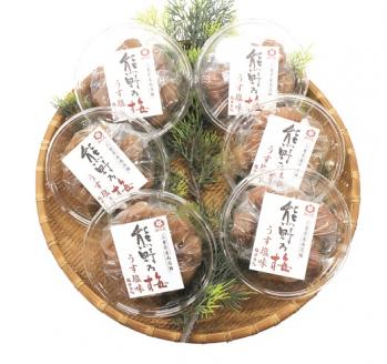 梅干し 熊野乃梅 「うす塩」 小分け 6パックセット 160g×6【snby0021】