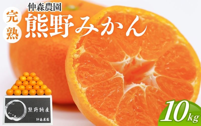 仲森農園の完熟熊野みかん 10kg【11月下旬から12月下旬で順次発送】みかん ミカン 温州みかん【nkmr0002A】