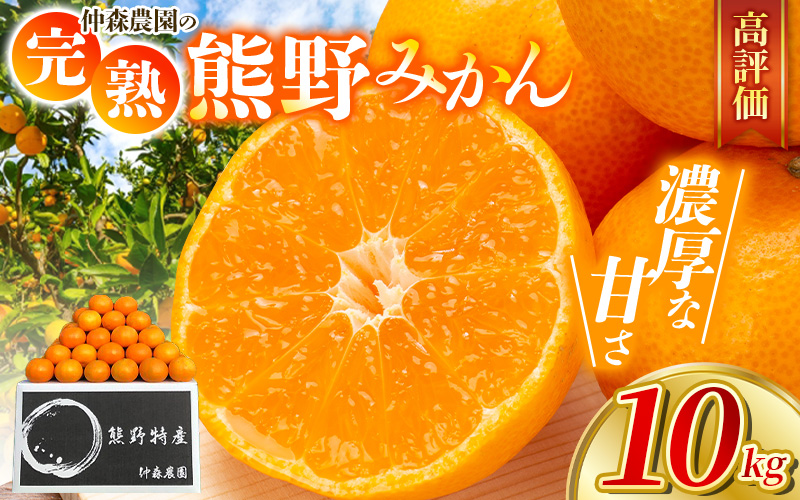 仲森農園の完熟熊野みかん 10kg【11月下旬から12月下旬で順次発送】みかん ミカン 温州みかん【nkmr0002A】