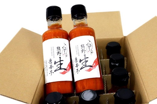<テレビで紹介されました> 熊野生唐辛子 150ml×12本 希少 国産唐辛子【kmng0006】