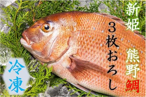 配送日指定可 新姫熊野鯛 3枚おろし (冷凍)