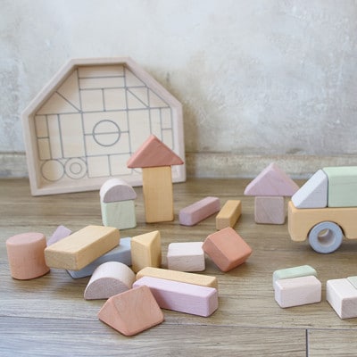 エドインターの知育玩具【つみきのいえM 】(日本産/木製玩具)