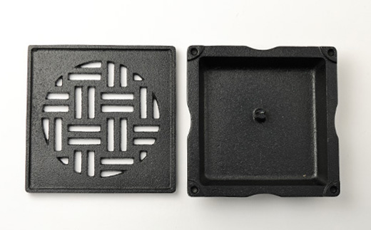 くわな鋳物の蚊やり器　籠