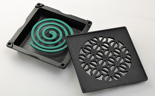 くわな鋳物の蚊やり器　朝顔