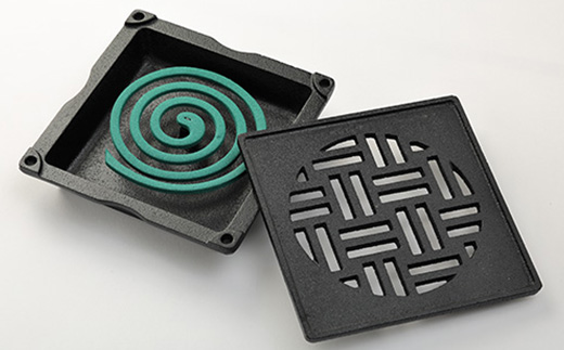 くわな鋳物の蚊やり器　籠