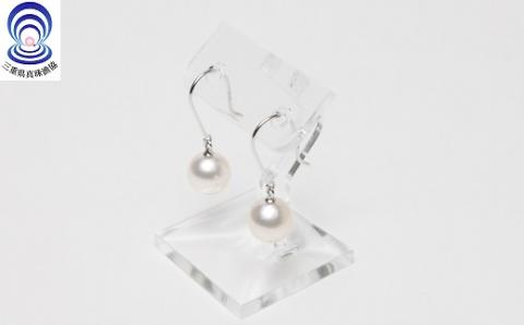 三重ブランド　アコヤ真珠　7.5ﾐﾘ　フックピアス（K14WG）