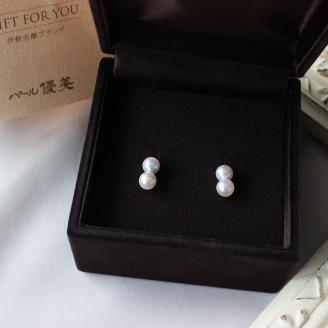 志摩産　アコヤ真珠　5.5-6ミリ　ベビーパール　ダブルピアス