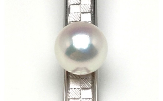 真珠 アクセサリー 8.0～8.5ミリ シルバー タイピン パール アコヤ真珠 伊勢 志摩 伊勢志摩 冠婚葬祭 慶事 弔事 結婚式 入学式 卒業式 ギフト フォーマル カジュアル 誕生石 記念日 / 老舗の真珠専門店・高品質アコヤ真珠タイピン8.0～8.5ミリ / シルバー (ホワイト系)