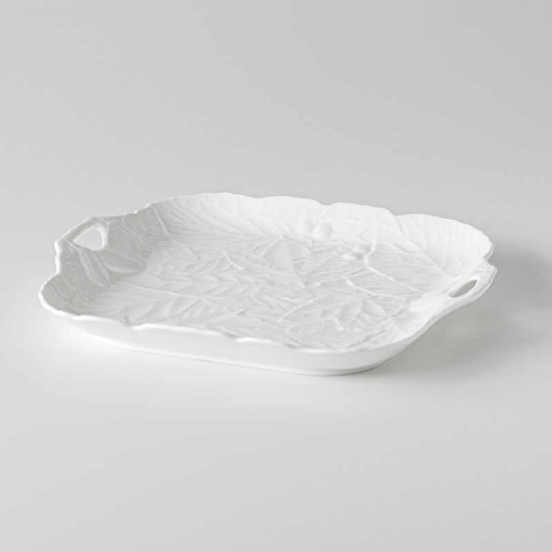 ≪NARUMI≫【ギフトギャラリー】ハンドル付サービスプレート* 三重 志摩 伊勢志摩食器 サービスプレート NARUMI 三重ナルミ ナルミ ボーンチャイナ 白 ホワイト ハンドル 【010-109】