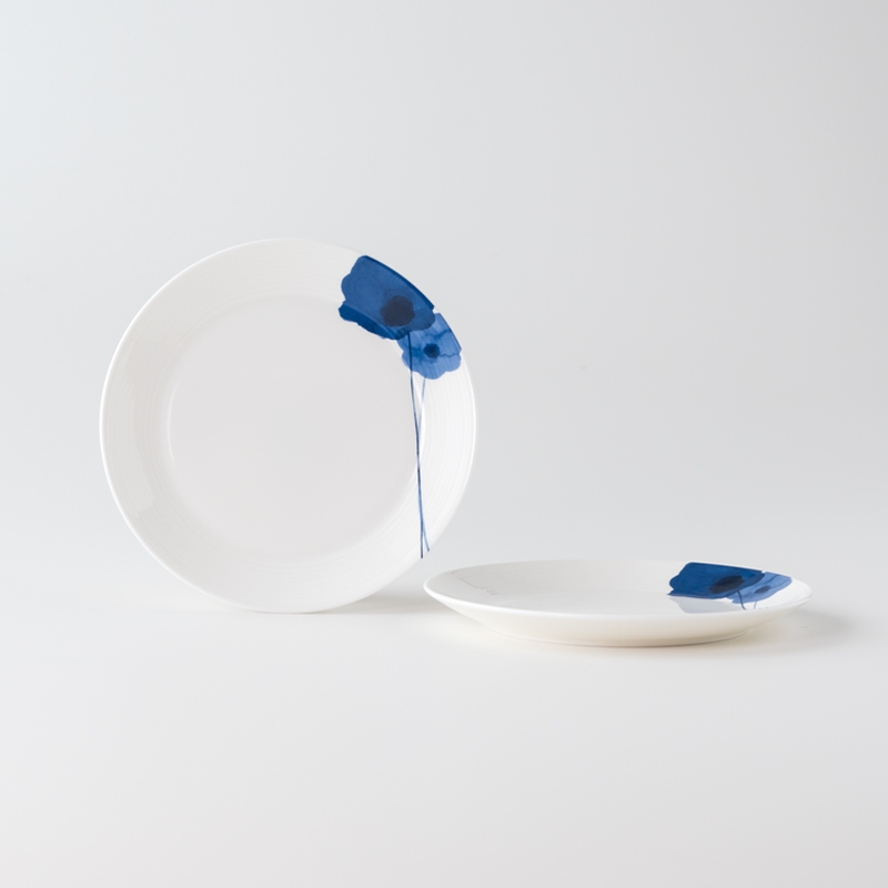 ≪NARUMI≫【スプリングフィールド】ペアプレート / 17cm プレート 皿 NARUMI 三重 伊勢志摩 志摩 アネモネ 三重ナルミ ナルミ ミラノ ギフト 母の日 結婚祝い 〔011-37〕