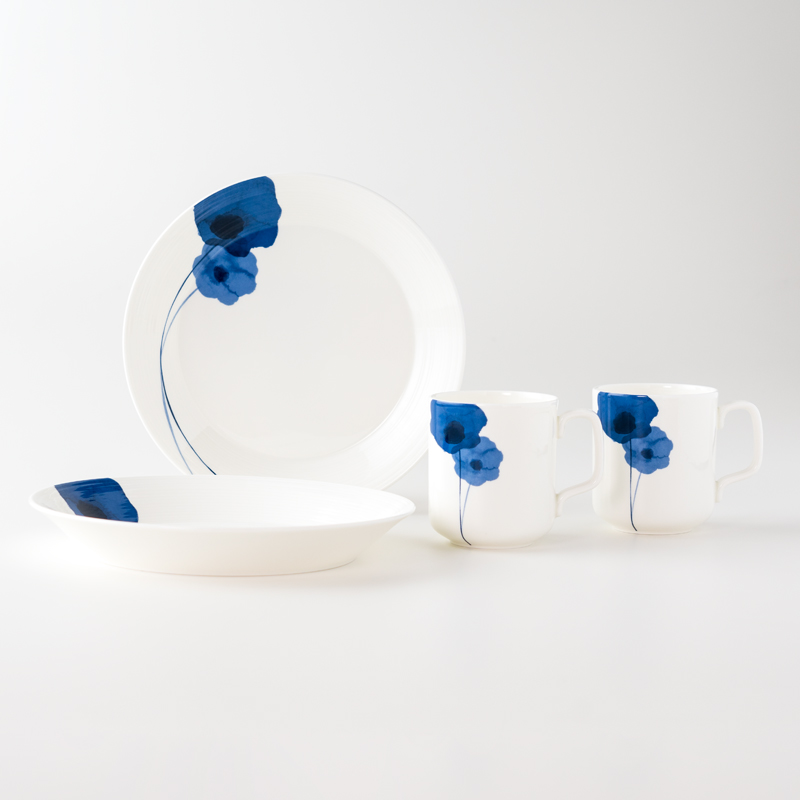 NARUMI スプリング•フィールド マグ&ケーキプレートセット アネモネ ≪NARUMI≫【スプリングフィールド】ペア4点セット / 皿 NARUMI 三重