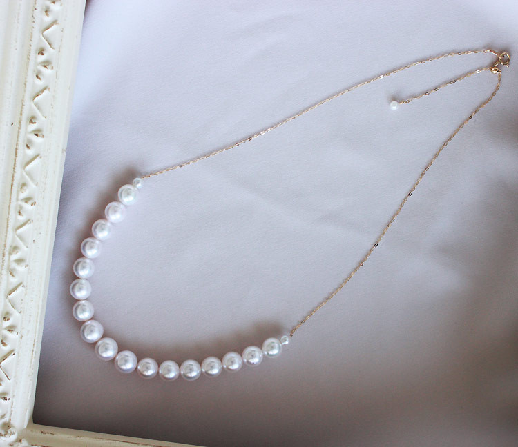 真珠 ネックレス K18 パール アクセサリー ジュエリー 三重県 伊勢志摩 志摩市 冠婚葬祭 慶事 結婚式 入学式 卒業式 母の日 誕生日 記念日 プレゼント 本真珠 アコヤ真珠 / 志摩産 アコヤ真珠 8-9ミリ カジュアル&グラデーション ゴージャス ネックレス