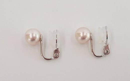 真珠 アクセサリー イヤリング パール 8mm シルバー 冠婚葬祭 結婚式 葬式 慶事 弔事 プレゼント 誕生石 普段使い 大きめ 痛くない ウェディング クリスマス ホワイトデー / 志摩産アコヤ真珠クリップイヤリング