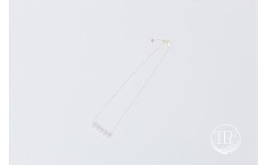 【115-02】養殖場　7.0mmあこや真珠5粒K18ネックレス*