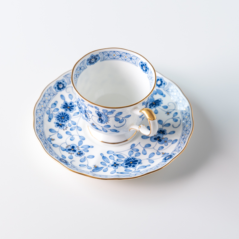 ≪NARUMI≫【ミラノ】1客コーヒー碗皿* 三重 志摩 伊勢志摩 食器 カップ ブルー コーヒー コーヒーカップ NARUMI 三重ナルミ ナルミ ミラノ おしゃれ 【020-101】