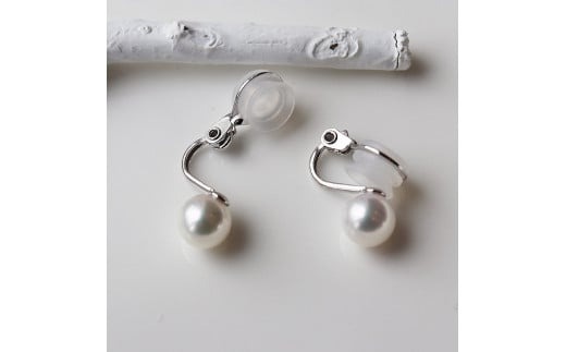 真珠 7.5～8mm イヤリング アクセサリー パール シルバー 伊勢志摩 志摩 ギフト アコヤ真珠 母の日 ホワイトデー クリスマス 入学式 卒業式 成人式 結婚式 / 志摩産 あこや真珠 7.5-8.0ｍｍ 耳が痛くなりにくいイヤリング