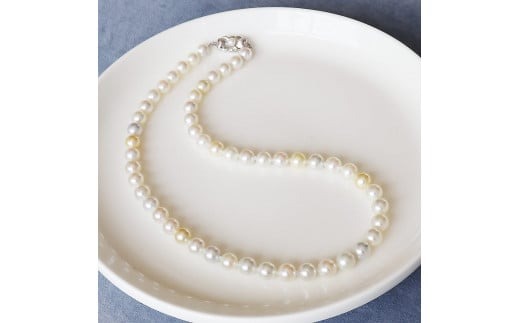 真珠 ネックレス 7~8ミリ 無調色マルチカラー / アクセサリー 真珠 あこや 本真珠 大珠 大粒 伊勢志摩 志摩 志摩産 ギフト パール 母の日 ホワイトデー クリスマス 入学式 卒業式 成人式 結婚式 記念日 誕生日 フォーマル シンプル 330000円 33万円 三十三万円 / 志摩産 あこや真珠 7－8ミリ 無調色マルチカラー ネックレス