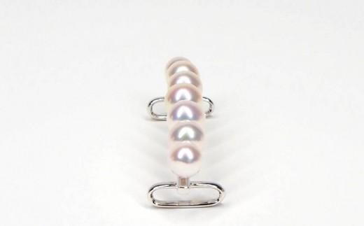 【140-01】志摩産アコヤ真珠　帯留め・1列*