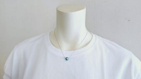 鮮やかなブルーグリーンの輝き、プラチナパールﾍﾟﾝﾀﾞﾝﾄ　/　あこや ペンダント プラチナ 真珠 伊勢志摩 珠数 志摩 アクセサリー ギフト パール 母の日 ホワイトデー クリスマス 入学式 冠婚葬