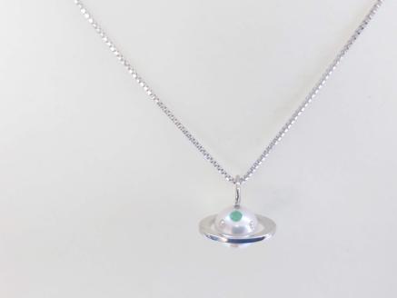 【100-71】アコヤ真珠8.5mm土星ペンダント*