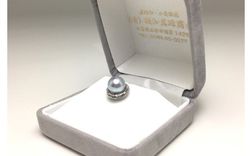 真珠 アクセサリー 8.0～8.5ミリ シルバー タイタック パール アコヤ真珠 伊勢 志摩 伊勢志摩 冠婚葬祭 慶事 弔事 結婚式 入学式 卒業式 ギフト フォーマル 誕生石 記念日 / 老舗の真珠専門店・高品質アコヤ真珠タイタック8.0～8.5ミリ /シルバー (ブルー系)
