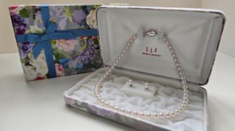 【500-06】ファーストパールに贈る、パウダーピンクのネックレスセット