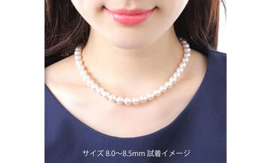 【大珠】 アコヤ真珠 8 ～ 8.5mm ネックレス ピアス セット Pt900 プラチナ 真珠 アクセサリー パール 母の日 入学式 卒業式 結婚式 冠婚葬祭 誕生石 フォーマル ジュエリー / 老舗の真珠専門店・高品質アコヤ真珠ネックレスセット 8.0～8.5ミリ (ピアスセット)