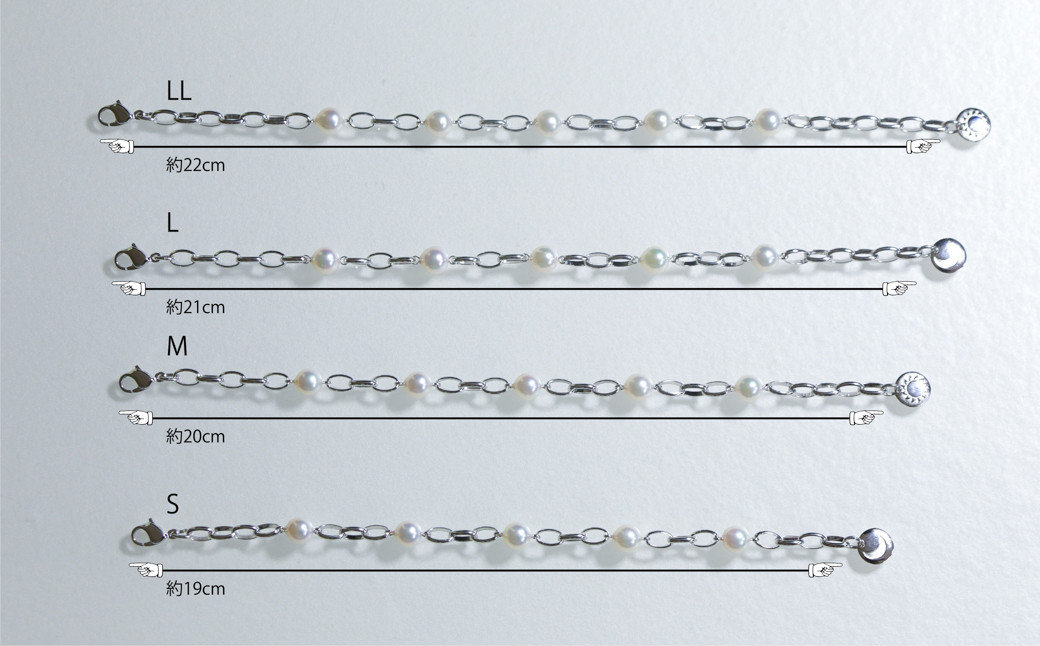 ジェンダーレス！ Akoyaブレスレット(M)