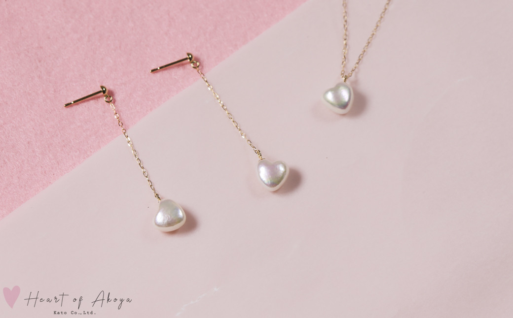 愛らしい　Heart of Akoya　ピアス / 伊勢志摩 伊勢 志摩 英虞湾 真珠 アコヤ真珠 本真珠 パール ピアス アクセサリー ギフト プレゼント クリスマス バレンタイン ファッション カジュアル 誕生石 記念日 国産