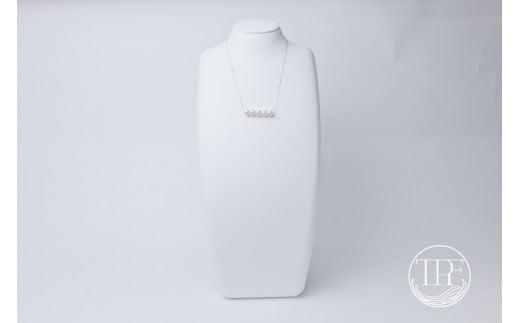 【115-02】養殖場　7.0mmあこや真珠5粒K18ネックレス*