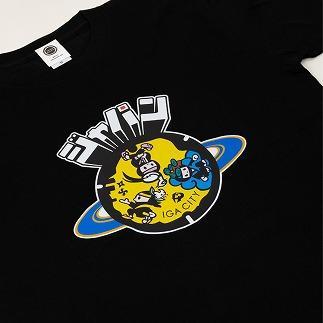 伊賀市 マンホールTシャツ 黒 【Mサイズ】