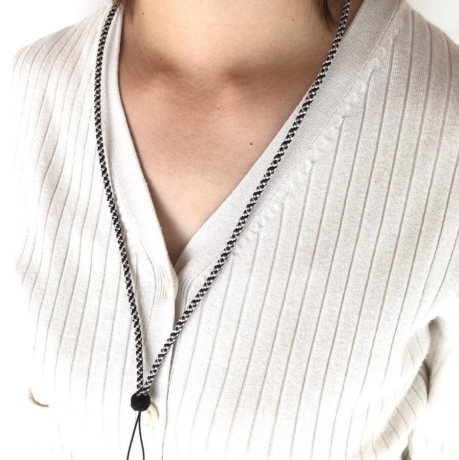 組紐ネックストラップ丸組１