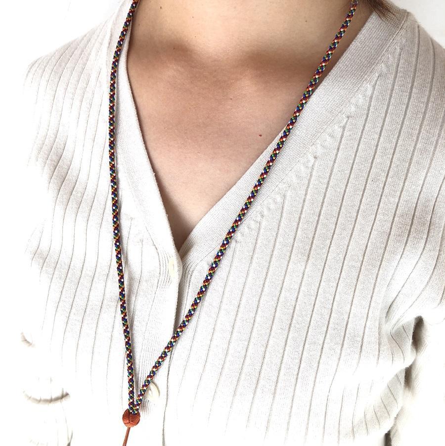 組紐ネックストラップ丸組4