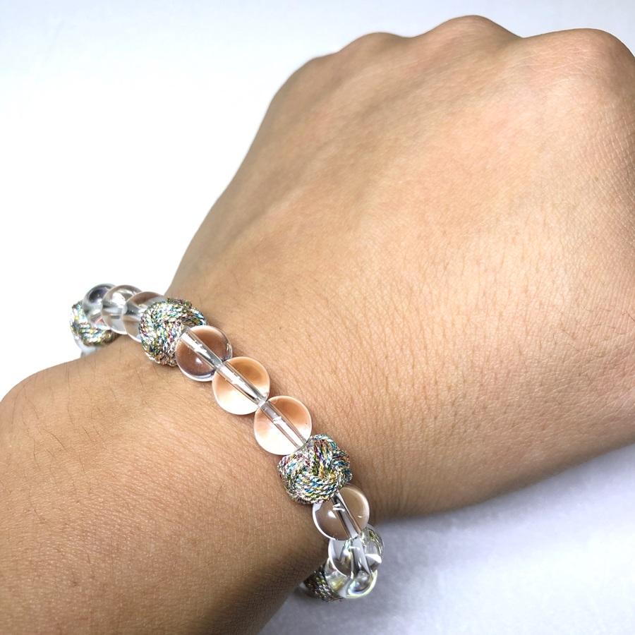 組紐水晶ブレスレット　八千代銀