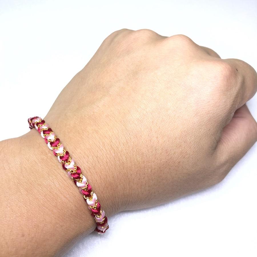 組紐ブレスレット角杉組鎖入２