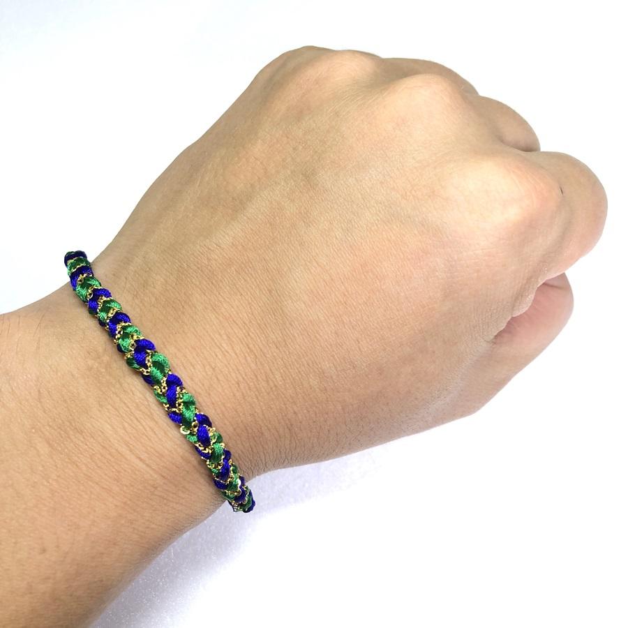 組紐ブレスレット角杉組鎖入５