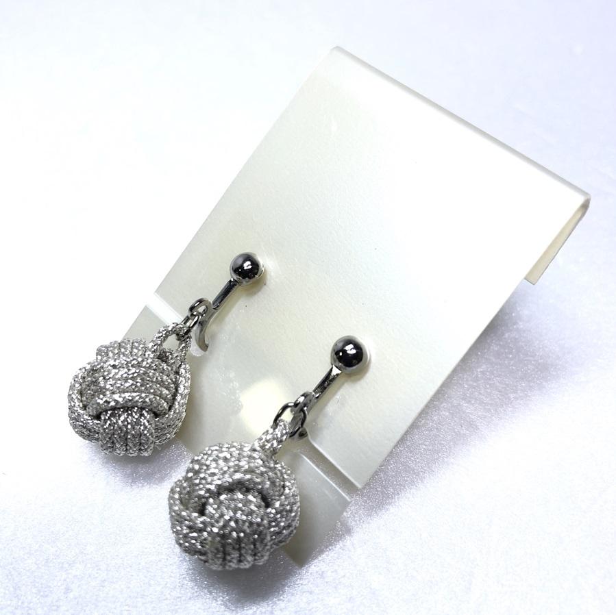 組紐イヤリングモンキー銀