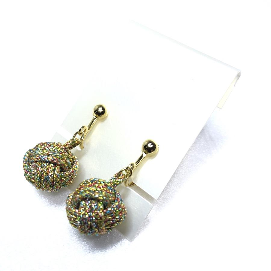 組紐イヤリングモンキー八千代金