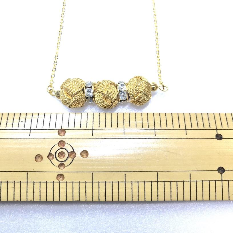 組紐ネックレスミニ小田巻3個金