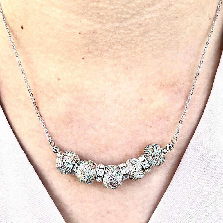 組紐ネックレスミニ小田巻5個八千代銀