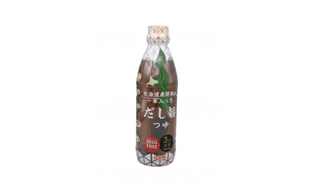 伊賀越　北海道産昆布が一本入っただし旨つゆ　480ml x 5本