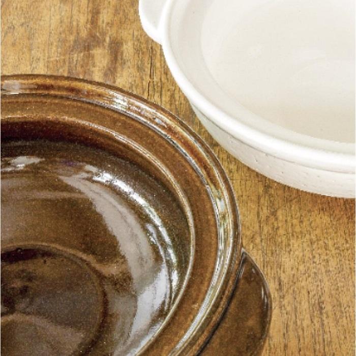 長谷園の「伊賀土鍋 アメ釉」小（1人用）DC-01