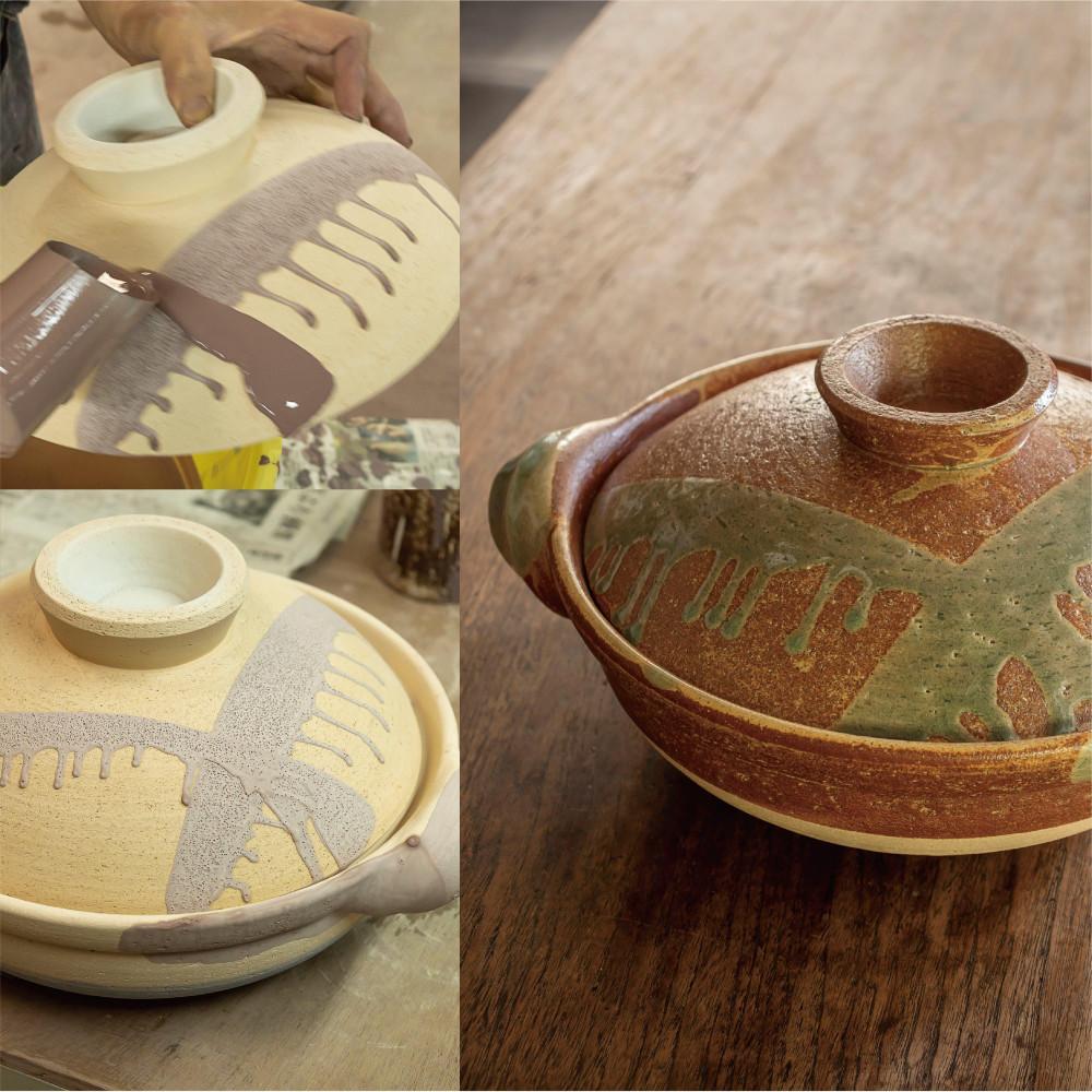 長谷園の「伊賀土鍋 伊賀釉」小（1～2人用）