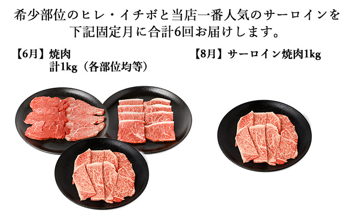 【年6回偶数月発送】伊賀牛 A5ヒレ・サーロイン・イチボ 定期便A 総合計約6.0kg